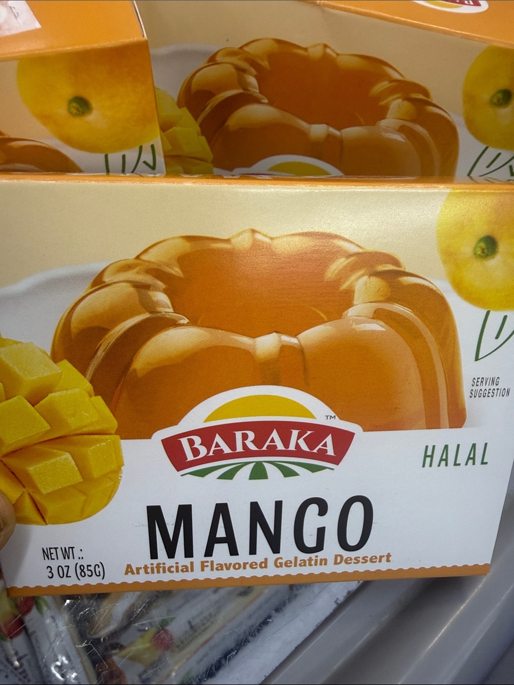Baraka Mango Gelatin Dessert - Bright Orange (Halal )
Price for 3 packets